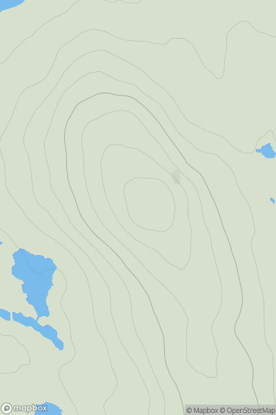 Thumbnail image for Ruabhal [North Uist, South Uist and Nearby Islands] showing contour plot for surrounding peak